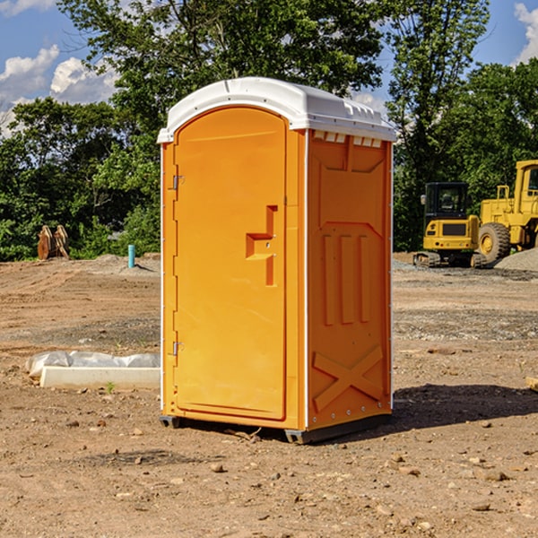 how often are the portable restrooms cleaned and serviced during a rental period in Kelly